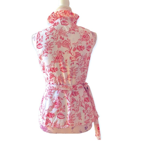 Cremieux Floral Ruffle Wrap Blouse - Picture 4 of 4